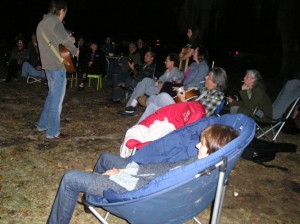 Chuck Jones (standing), Chuck Cannon and Chris Clifton jamming