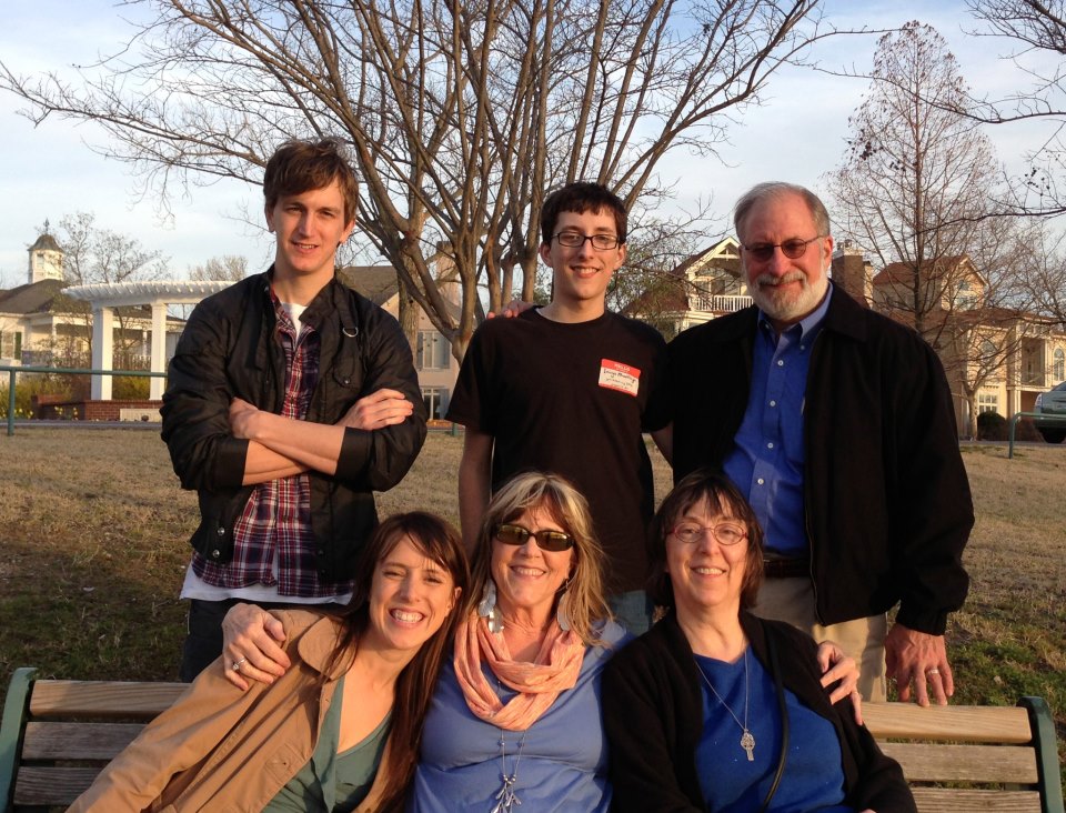 That's Patrick, back row, center, visiting in March