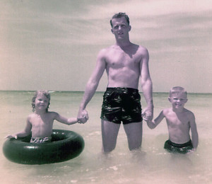 Me, Dad, and my brother Mike (late 1950s)