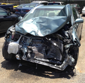 My Camry after the wreck