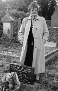 Philomena Lee at her son's grave