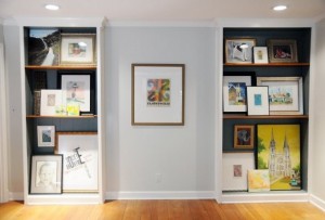 An "art scene" in Hillary Butler's home