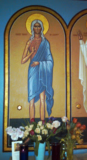 icon at St. John Orthodox Church in Memphis on Mary of Egypt Sunday