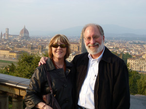 In Florence for our 40th anniversary in 2010.