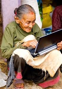 old woman w laptop