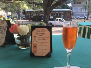 Streetcar Spritzer on the porch at The Columns Hotel