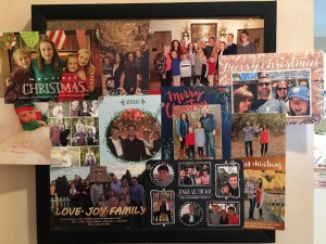 kitchen bulletin board (with some of our 2016 photo cards) will stay up until next year's cards arrive!