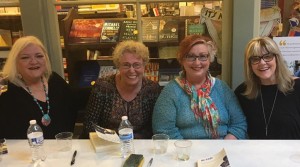 NancyKsy Wessman, Emma Connolly, Susan Marquez, Susan Cushman, reading and signing at Garden District Books in New Orleans