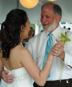 Father-daughter dance at Beth's wedding, May 2011, at Seagrove Beach