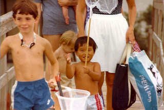 Jon and Jason's first beach trip 1984