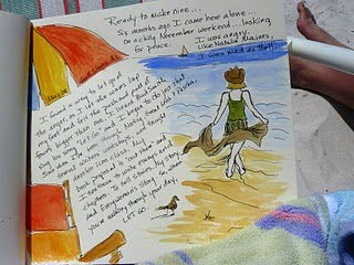 On one trip (I think this was actually at Gulf Shores) I kept a watercolor journal....