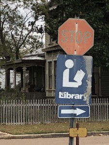 Library Sign STOP ABERDEEN