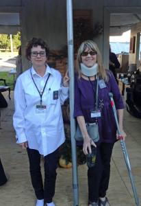 With Suzanne Hudson at the 2013 Louisiana Book Festival, my first road trip after the wreck, four months earlier.